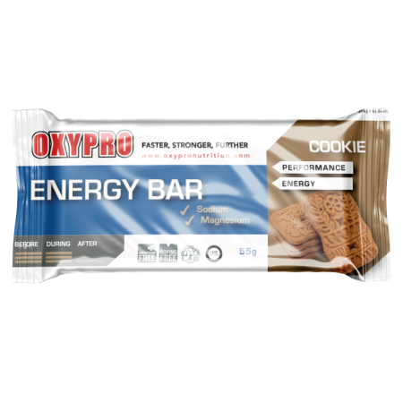 Barrita energética sabor galleta / cookies con aporte extra de carbohidratos. Energy bar