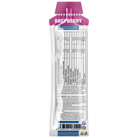 ENERGY GEL sabor Frambuesa con 100mg Cafeína