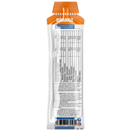 ENERGY GEL sabor Naranja con 50mg Cafeína