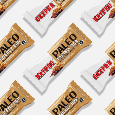 Barrita energética Paleo energy bar sabor macadamia, anacardo y cacao. La Barrita ideal para competición.