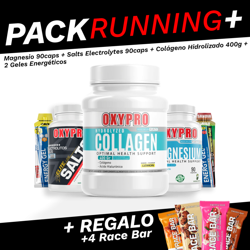 Pack RUNNING PLUS (sales electrolitos + magnesio + colágeno)