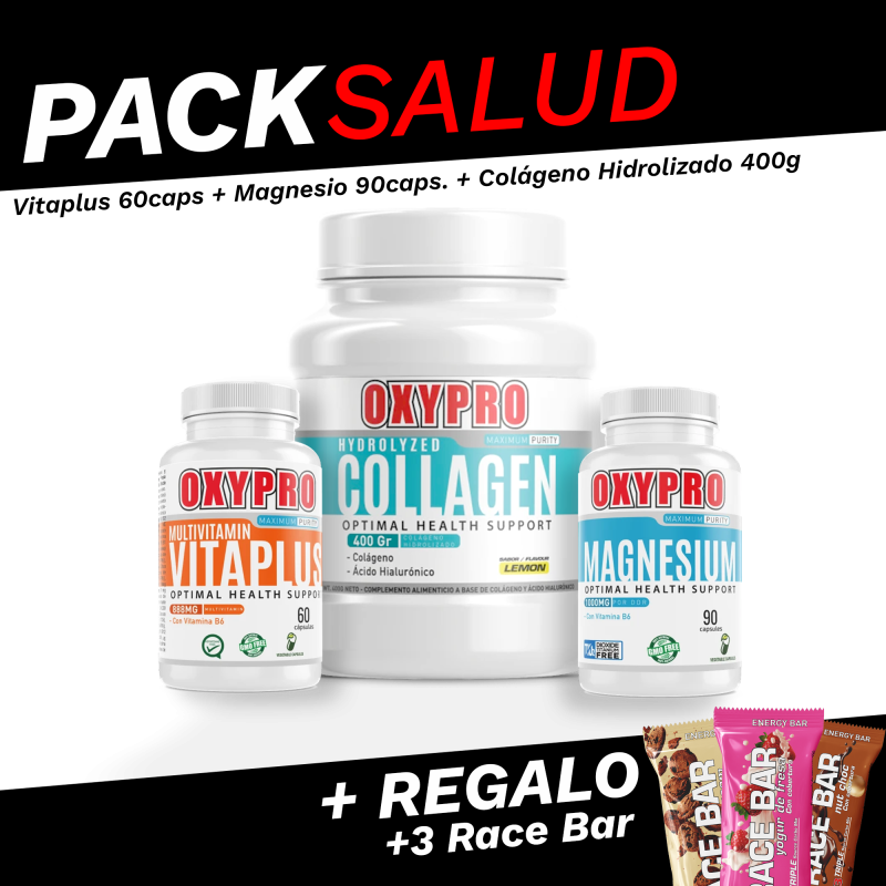 Pack Salud (multivitamínico + magnesio + colágeno)