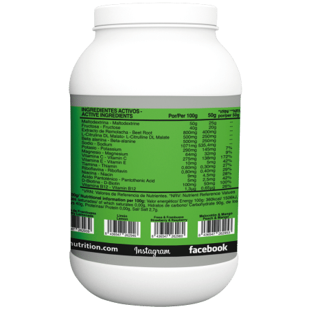 Professional Isotonic 1:08 (Maltodextrina – fructosa) – 750g – Limón & Lima