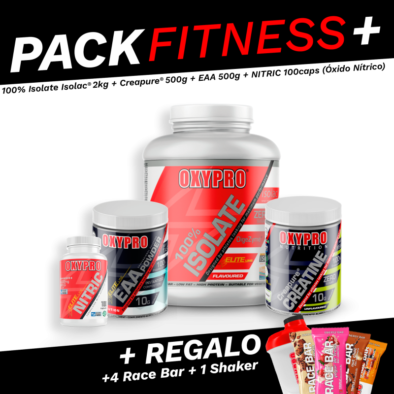 Pack FITNESS PLUS (ISOLATE Isolac® 2kg + Creapure® 500g + EAA 500g + NITRIC)