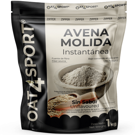 OAT4SPORT - Avena integral molida 1kg Sin sabor