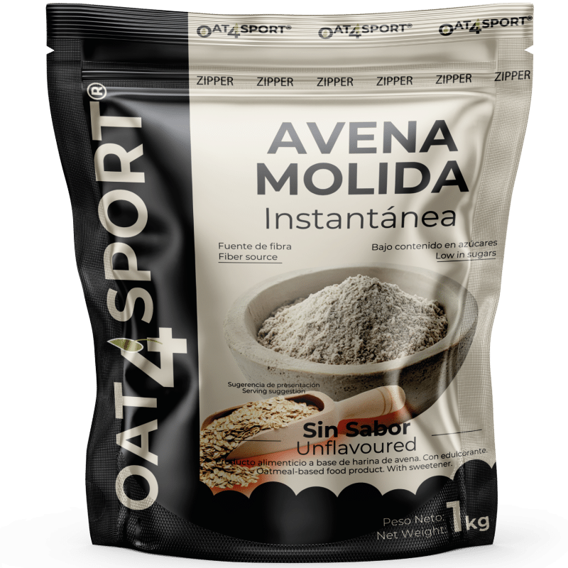 OAT4SPORT - Avena integral molida 1kg Sin sabor