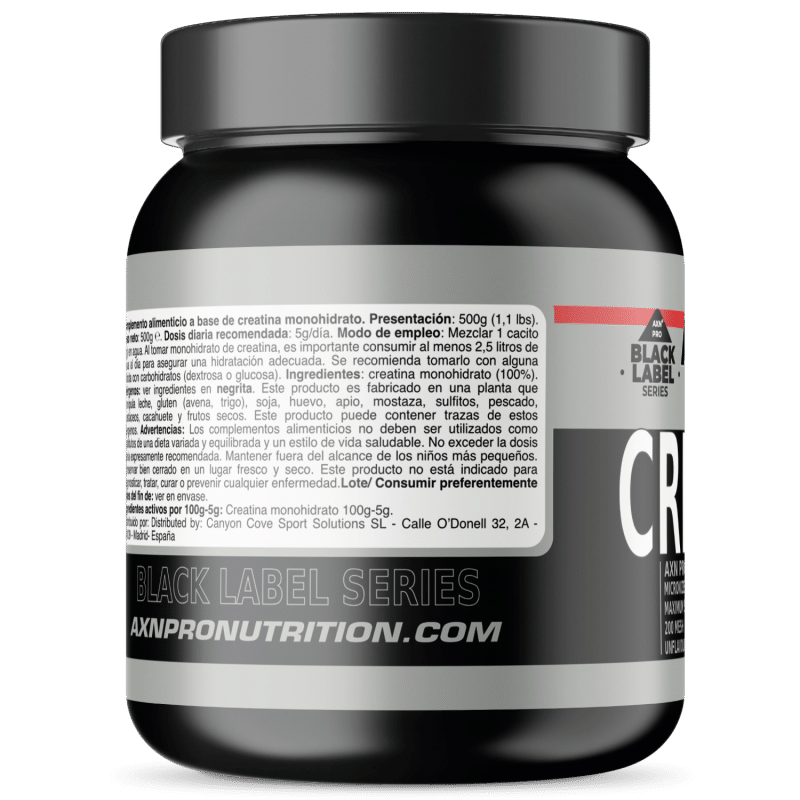AXN PRO® - Creatina Monohidrato 500g  Sin sabor - (200MESH - Micronizada) - Imagen 3